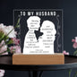 To My Husband | Printed Square Acrylic Plaque